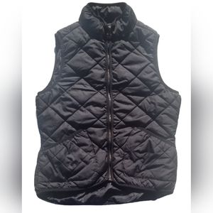 Women's H&M Label Of Graded Goods LOGG Puffer Vest Size 8 Black With Pockets